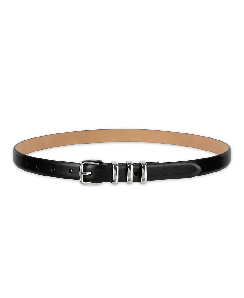 Cole Haan Women's Skinny Triple Metal Keeper Dress Belt