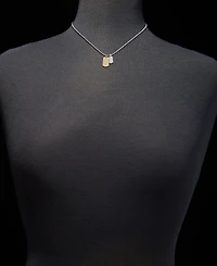 Lauren Ralph Lauren Two-Tone Logo Charm Pendant Necklace