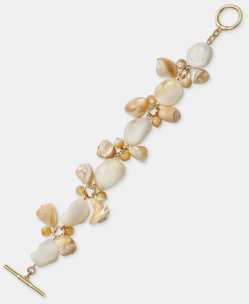 Lauren Ralph Lauren Gold-Tone Mother of Pearl Shell Flex Bracelet