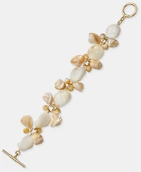 Lauren Ralph Lauren Gold-Tone Mother of Pearl Shell Flex Bracelet