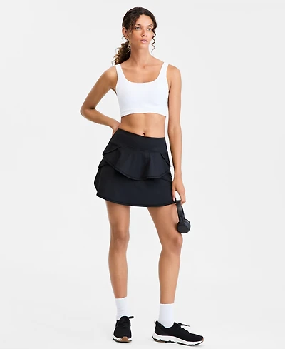 Id Ideology Women's Compression Flounce Skort, Macy's Exclusive