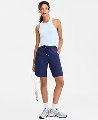 Id Ideology Women's Cotton-Blend Pull-On Bermuda Shorts, Exclusively at Macy's