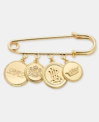 Lauren Ralph Lauren Gold-Tone Boxed Logo Charm Pin