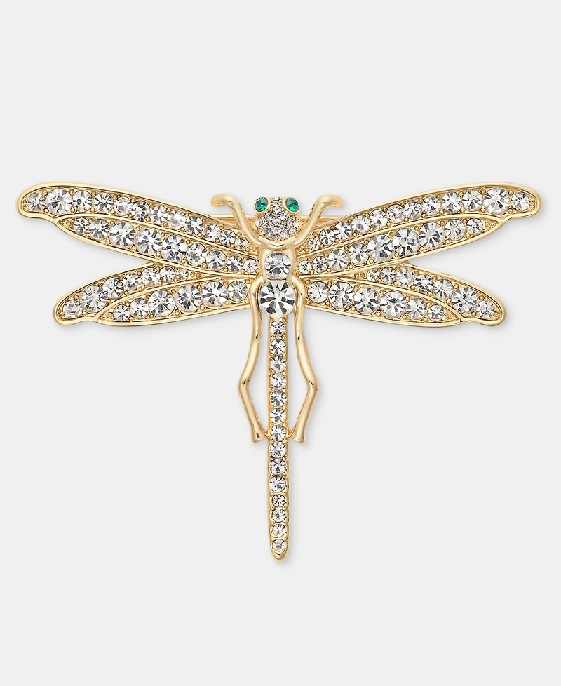 Lauren Ralph Lauren Gold-Tone Boxed Crystal Dragonfly Pin