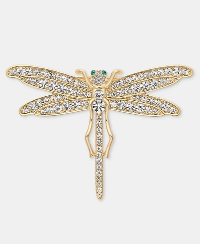 Lauren Ralph Lauren Gold-Tone Boxed Crystal Dragonfly Pin