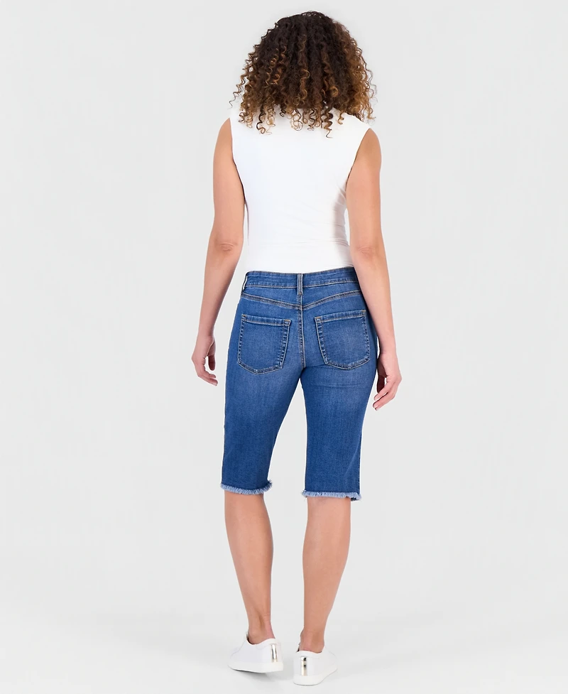 Style & Co Petite Mid-Rise Raw-Hem Skimmer Jeans, Macy's Exclusive