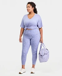 Id Ideology Plus Harbor Ditsy Compression Leggings, Macy's Exclusive