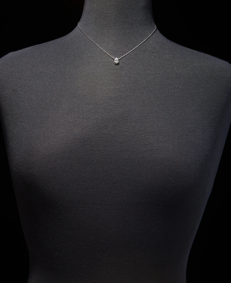 Lauren Ralph Lauren Cubic Zirconia Pendant Necklace in Sterling Silver