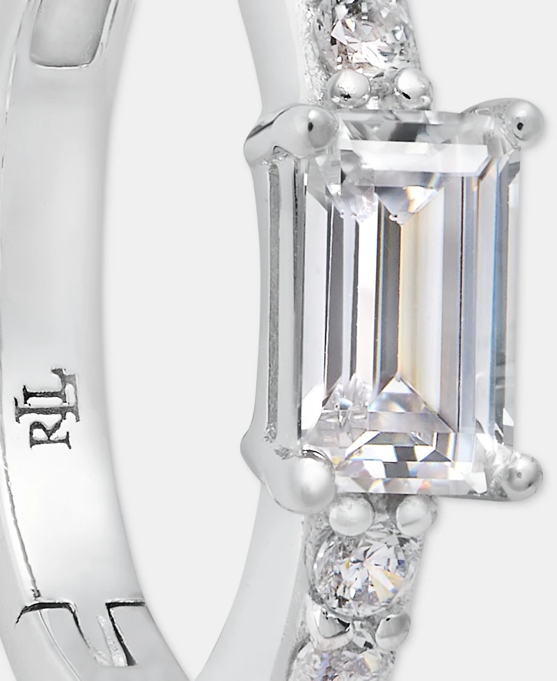 Lauren Ralph Lauren Cubic Zirconia Hoop Earrings in Sterling Silver