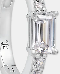 Lauren Ralph Lauren Cubic Zirconia Hoop Earrings in Sterling Silver