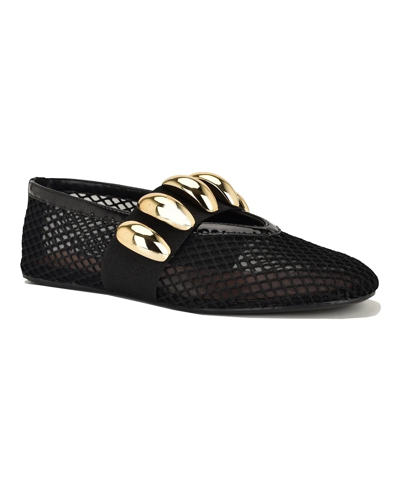 Nine West Women's Dorra Mesh Ornamented Dress Flats