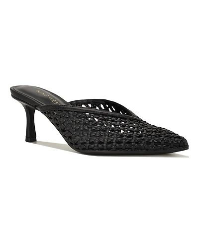 Nine West Women's Amelli Woven Kitten Heel Mules Pumps