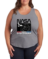 Hybrid Apparel Plus Nasa Discovery Racerback Graphic Crewneck Tank Top