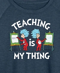 Hybrid Apparel Plus Dr. Seuss Teaching Is My Thing French Terry Graphic Crewneck T-Shirt