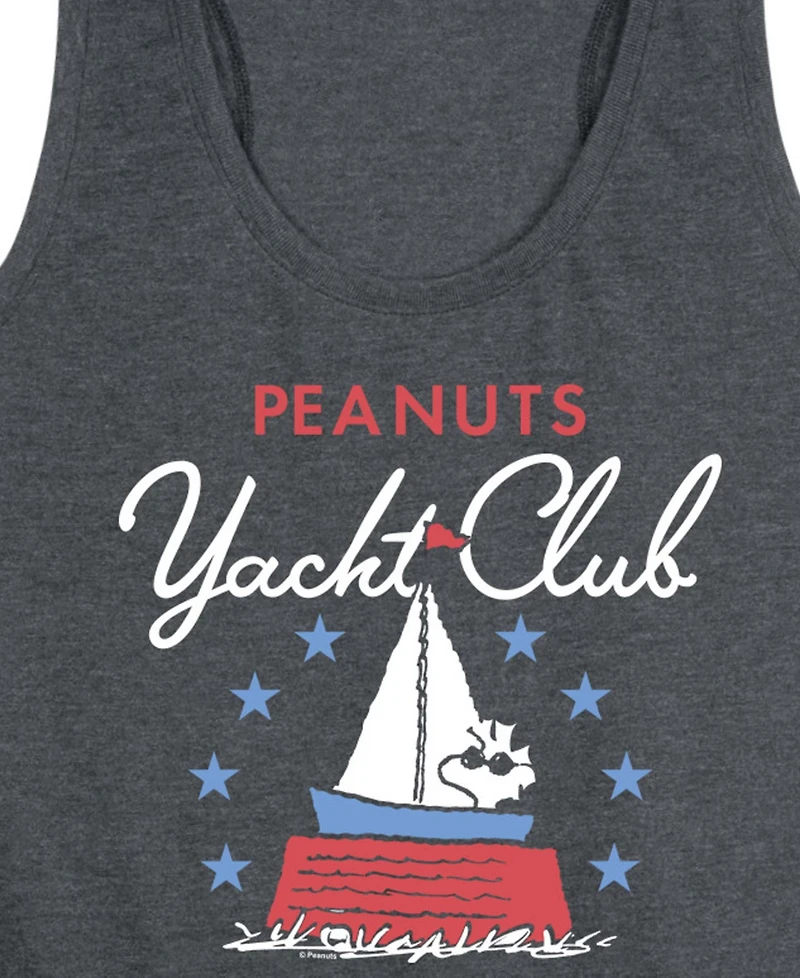Hybrid Apparel Plus Size Peanuts Patriotic Yacht Club Graphic Tank Top