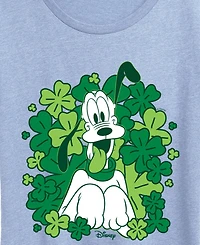 Hybrid Apparel Plus Disney St. Patrick's Day Pluto Shamrocks Short-Sleeve Graphic T-Shirt