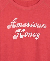 Hybrid Apparel Plus Instant Message American Honey French Terry Graphic Crewneck T-Shirt