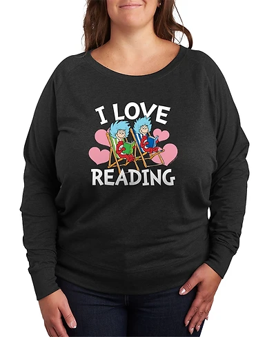 Hybrid Apparel Plus Dr. Seuss I Love Reading Crewneck Sweatshirt