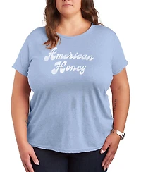 Hybrid Apparel Plus Instant Message American Honey Graphic Crewneck T-Shirt