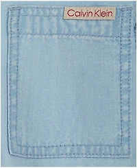 Calvin Klein Boys' 8-16 Chambray Long-Sleeve Woven Shirt
