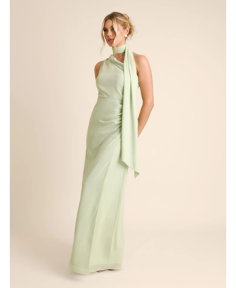 Six Stories Women's One Shoulder Chiffon Bridesmaid Dress