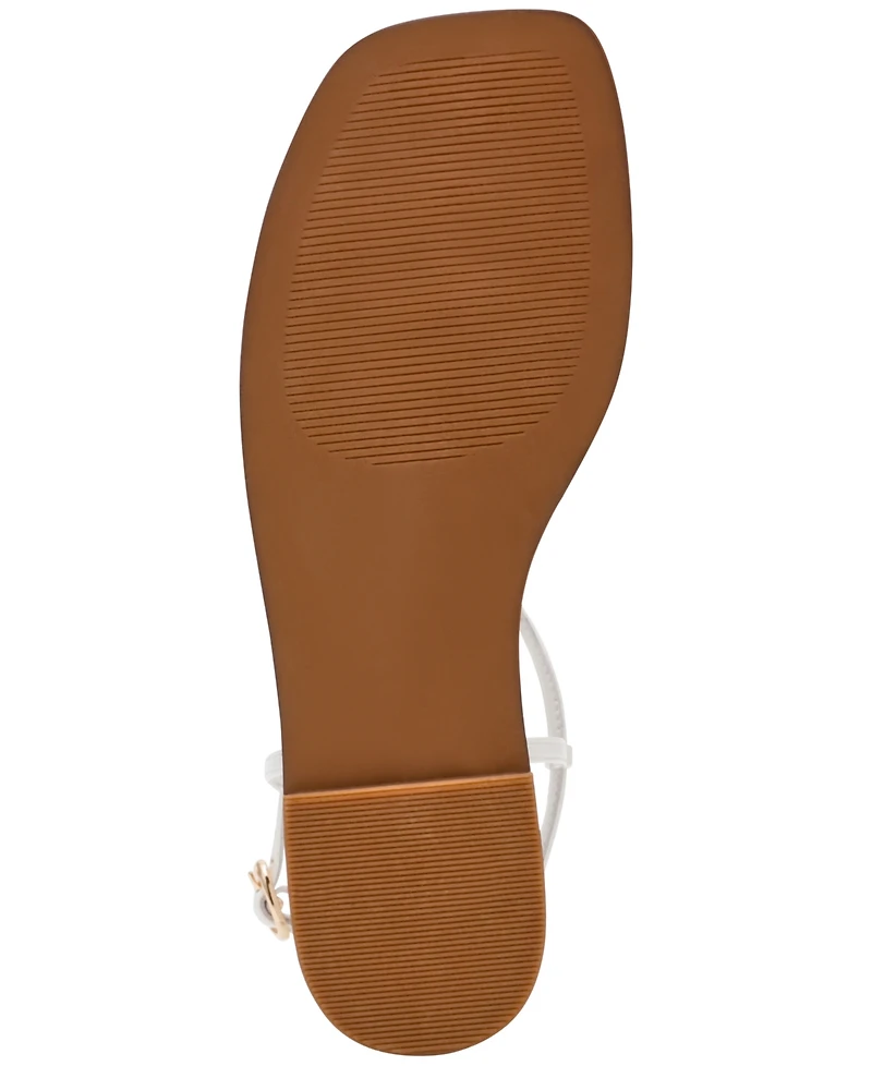 Steve Madden Women's Ritzy Ball-Stud Square Toe Flat Sandals