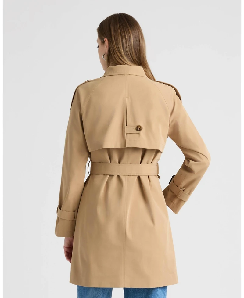 Nvlt Women's Trench Coat with Self Belt