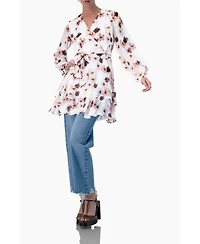 Ivonne Women's Ruffled Skirt Short Floral Print Dress