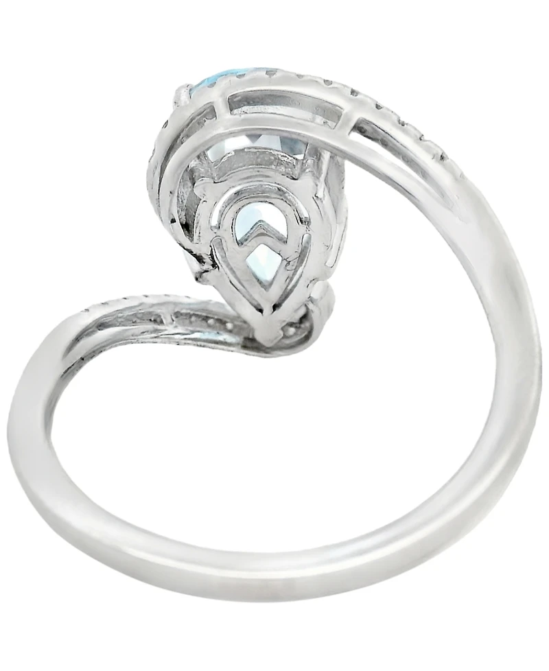 Macy's Sky Blue Topaz (3.45 ct. t.w.) & White (0.15 Ring Sterling Silver (Also Available Pink Amethyst)