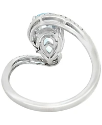 Macy's Sky Blue Topaz (3.45 ct. t.w.) & White (0.15 Ring Sterling Silver (Also Available Pink Amethyst)