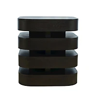 Jofran Brix Mid-Century Modern Floating Sculpture Layered Square End Table