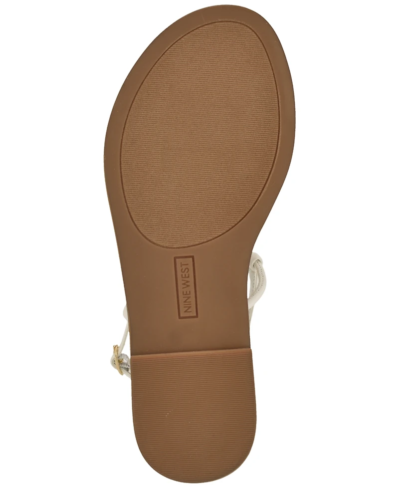 Nine West Women's Derika T-Strap Slingback Sandals