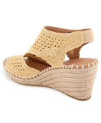 Gentle Souls Women's Cody Knit Round Toe Wedge Sandals