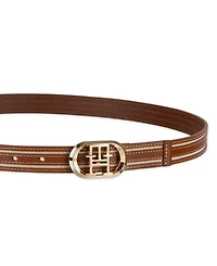 Tommy Hilfiger Women's Monogram Plaque Buckle Casual Belt