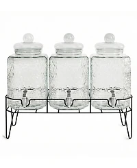 Jay Imports Hamburg Triple Dispenser with Stand, Set of 3