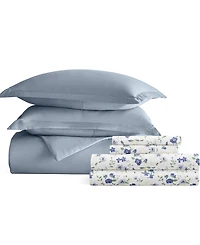 ienjoy Home Bedding Bundle 8-Piece Comforter with Duvet Cover Set