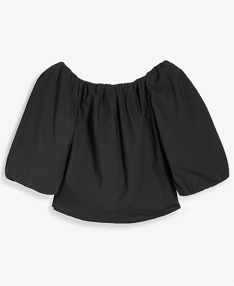 I.n.c. International Concepts Women's Off-The-Shoulder Puff-Sleeve Blouse, Macy's Exclusive