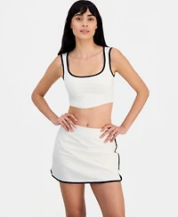 Guess Womens Sarah Fix Cup Top Mini Tennis Skirt