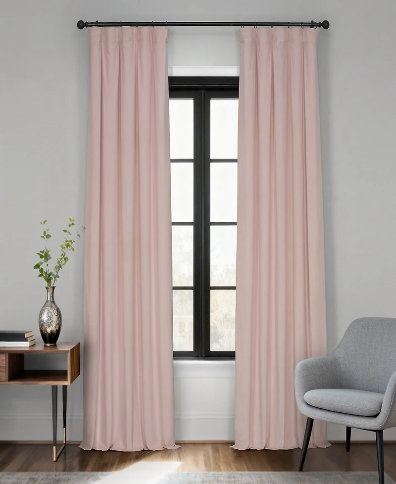 Half Price Drapes Rosey Dawn Signature Velvet Blackout Curtain