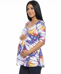 24seven Comfort Apparel Women's and Plus Scoop Neck Tunic Top