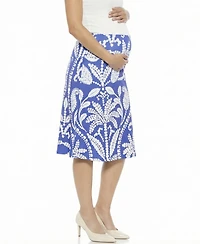 24seven Comfort Apparel Women's and Plus Maternity A-Line Skirt