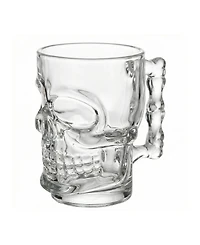 Set of 2 17.62 oz Skull Glass Mugs