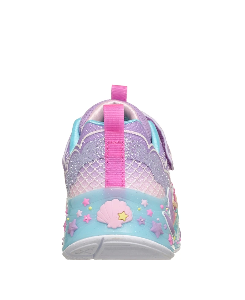 Skechers Toddler Girls S-Lights: Mermaid Dreams Light-Up Fastening Strap Casual Sneakers from Finish Line
