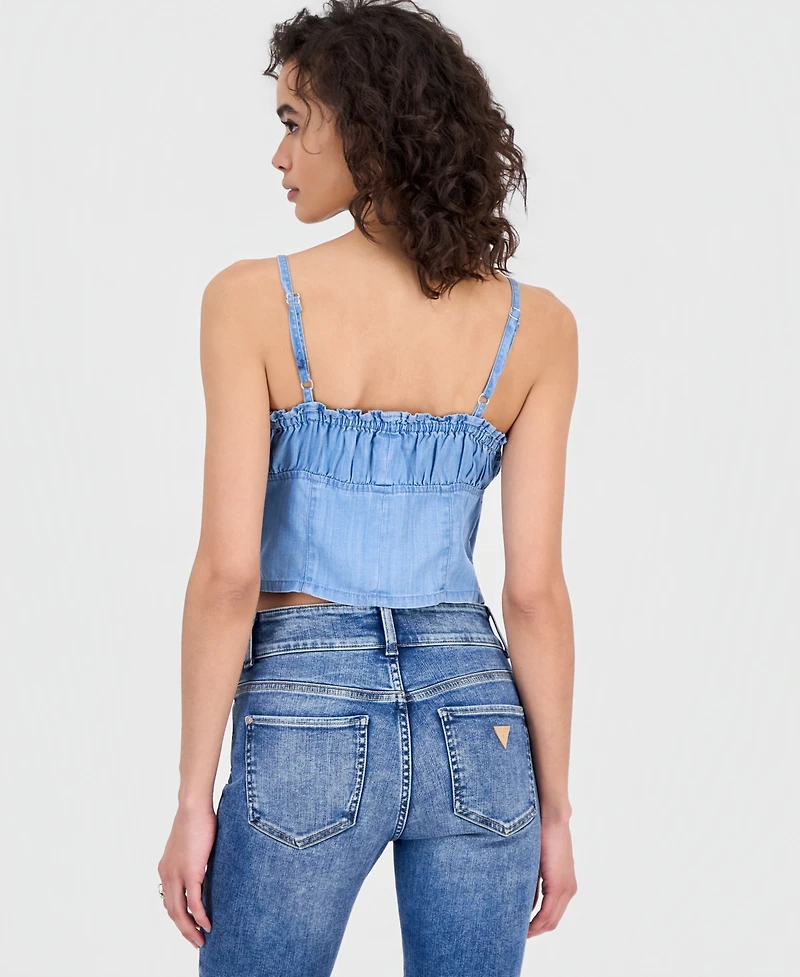 Guess Women's Sleeveless Alora Denim Top