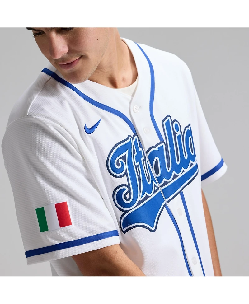 Nike Men's White Italy Baseball 2026 World Classic Stadium Jersey