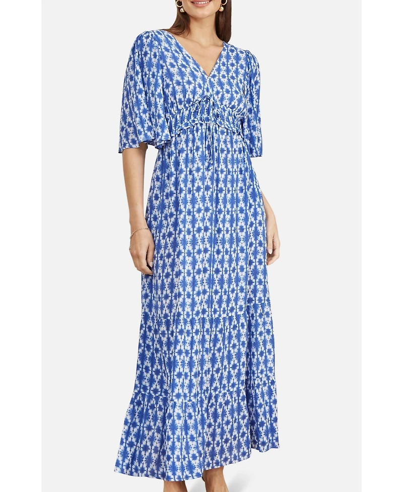 Yumi Women's Cross Over Back Maxi Dress