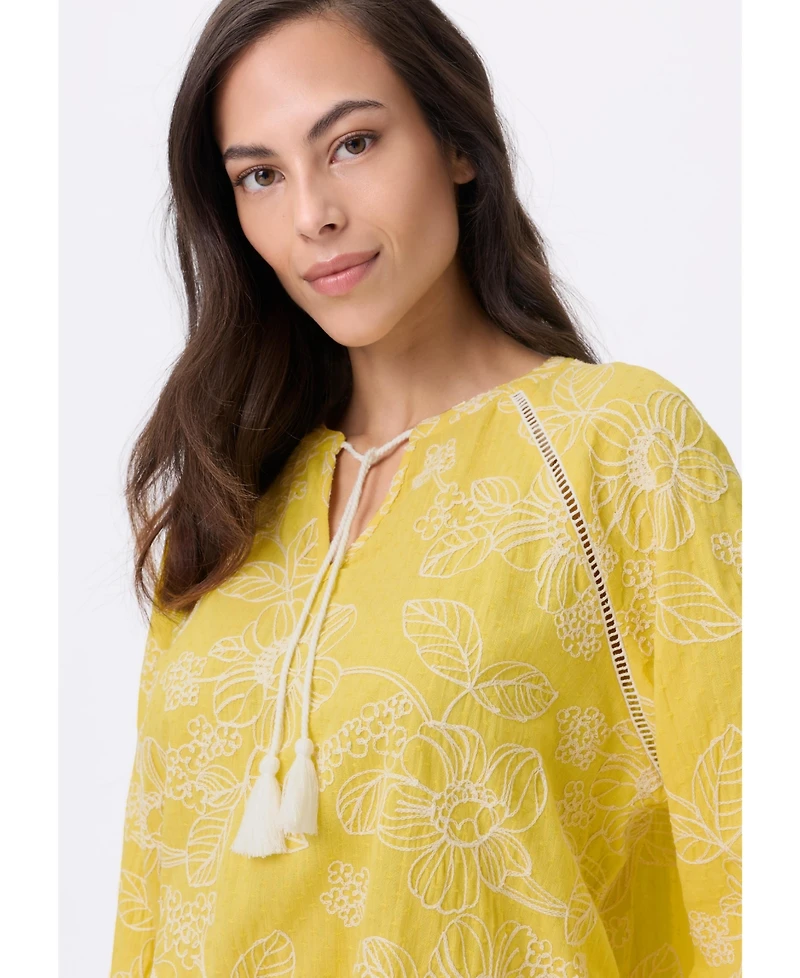 Olsen Women's Embrodiered Tunic Blouse