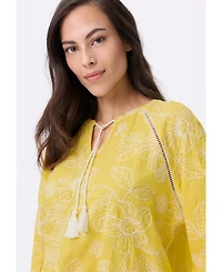 Olsen Women's Embrodiered Tunic Blouse