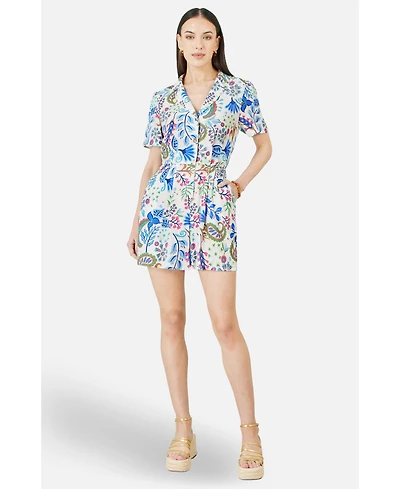 Yumi Women's Paisley Retro Print Playsuit