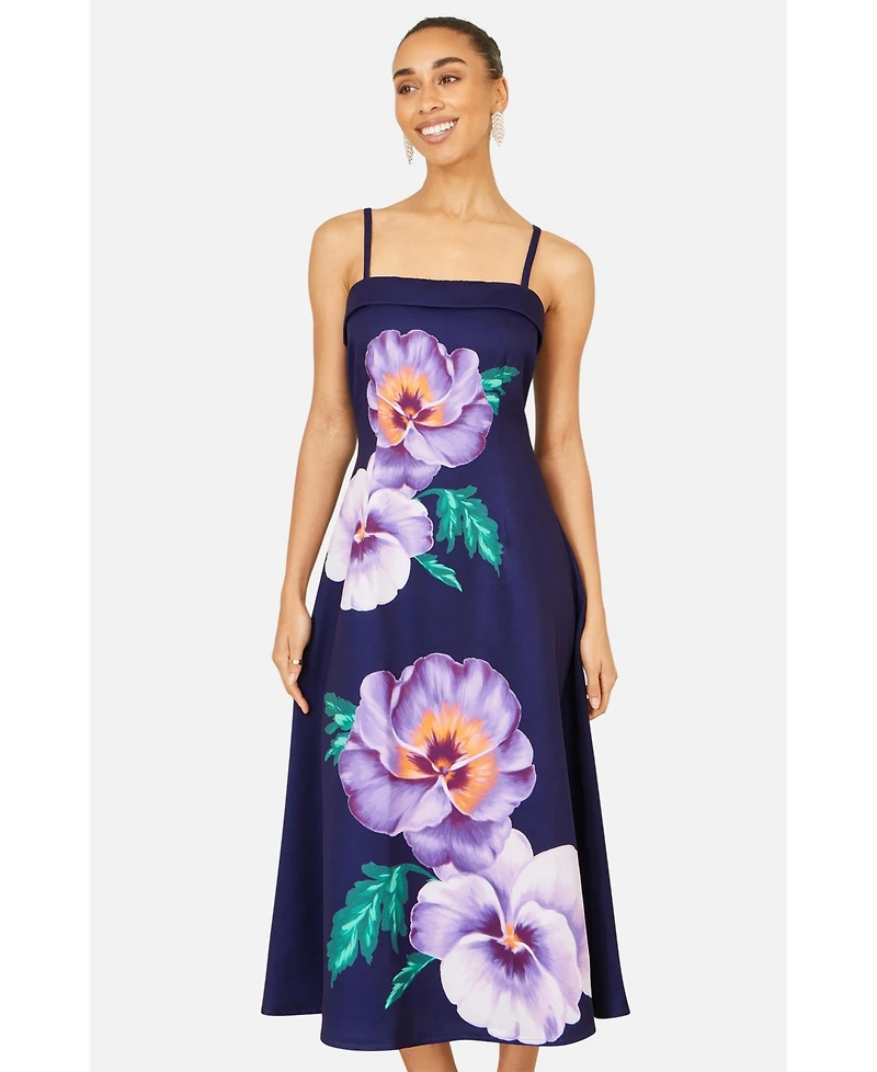Yumi Women's Pansy Strappy Midi Dress